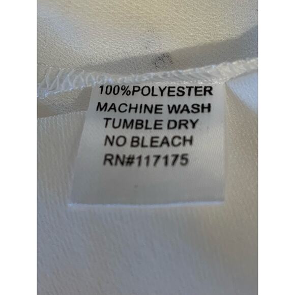 Kenar Cream Blouse NWT Contrast Trim Pockets Long Sleeves Split Neck Sz XL - Picture 9 of 11